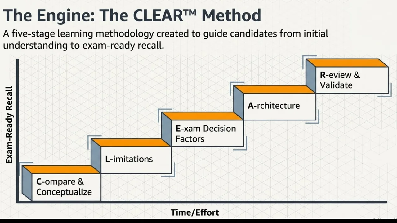 Diagram of the CLEAR engine showing how the five knowledge pillars connect